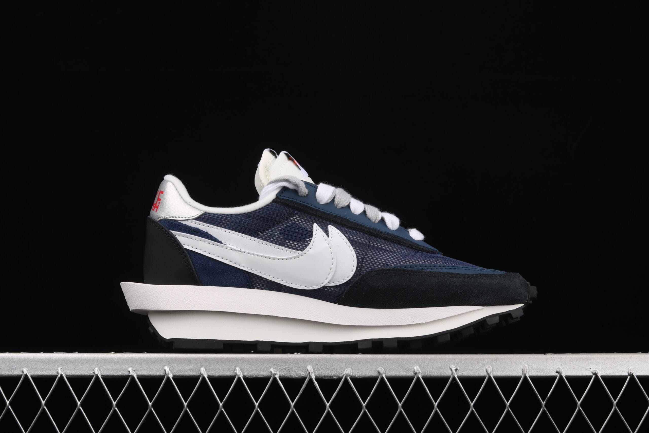 Sacai x Fragment Design x Nike Lvd Waffle Daybreak Grid Navy Blue Black