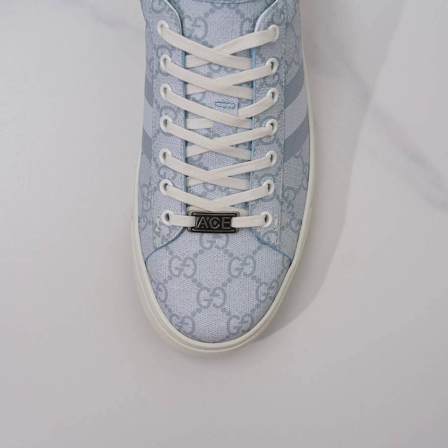 Gucci Ace Light Blue White Sneakers – GCC216
