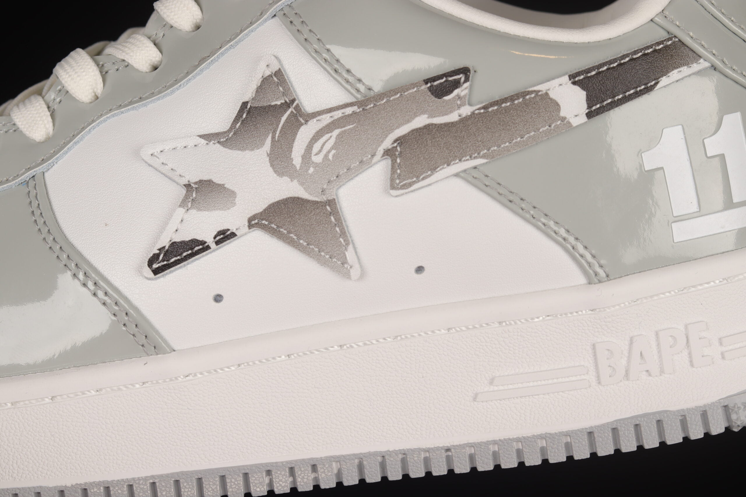 A Bathing Ape Bape SK8 STA Grey White