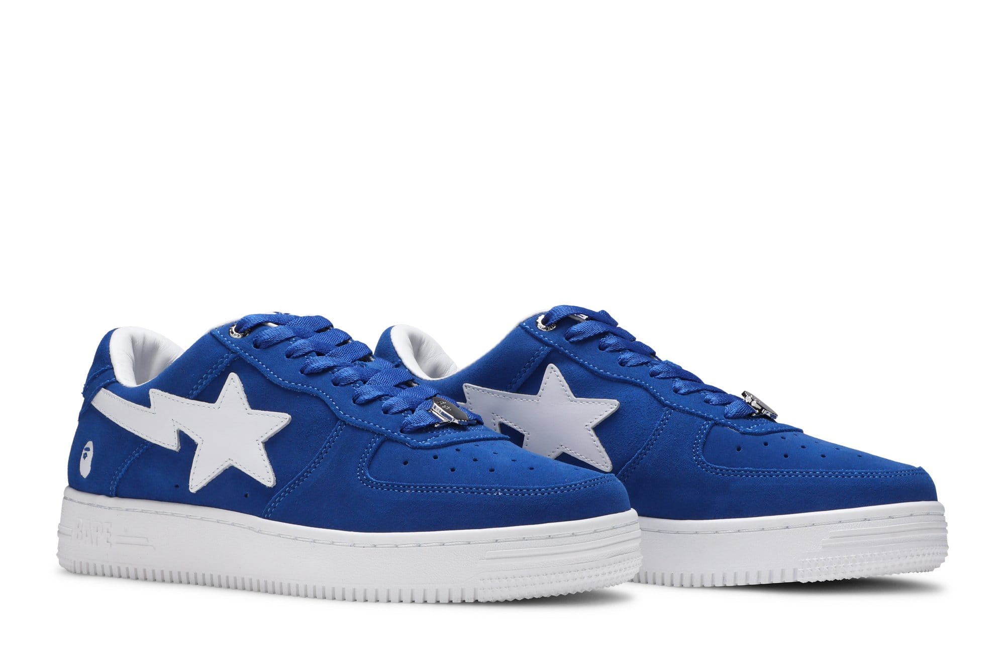 A Bathing Ape Bape Sta Low Blue Suede