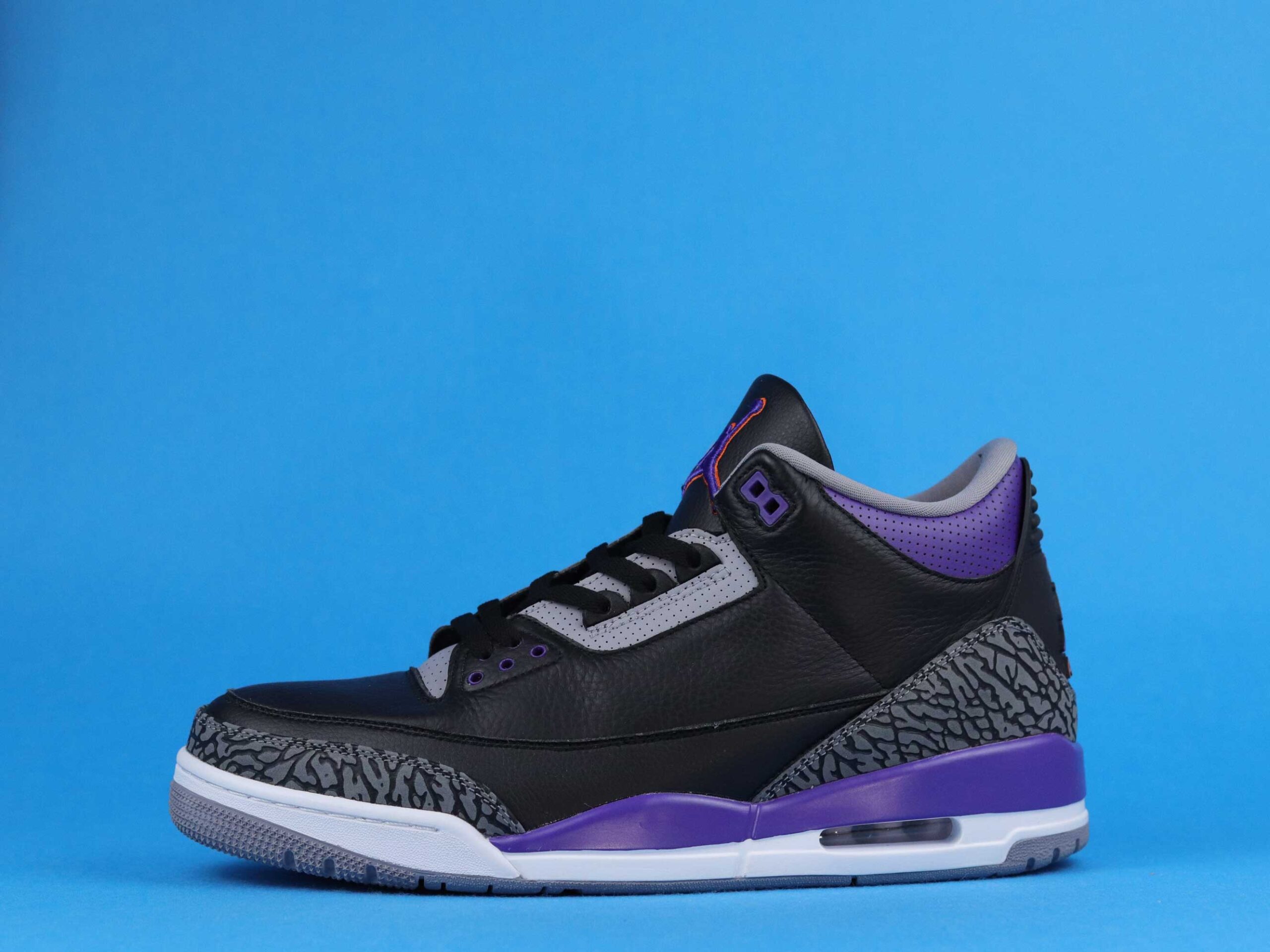 Jordan 3 Retro Black Court Purple