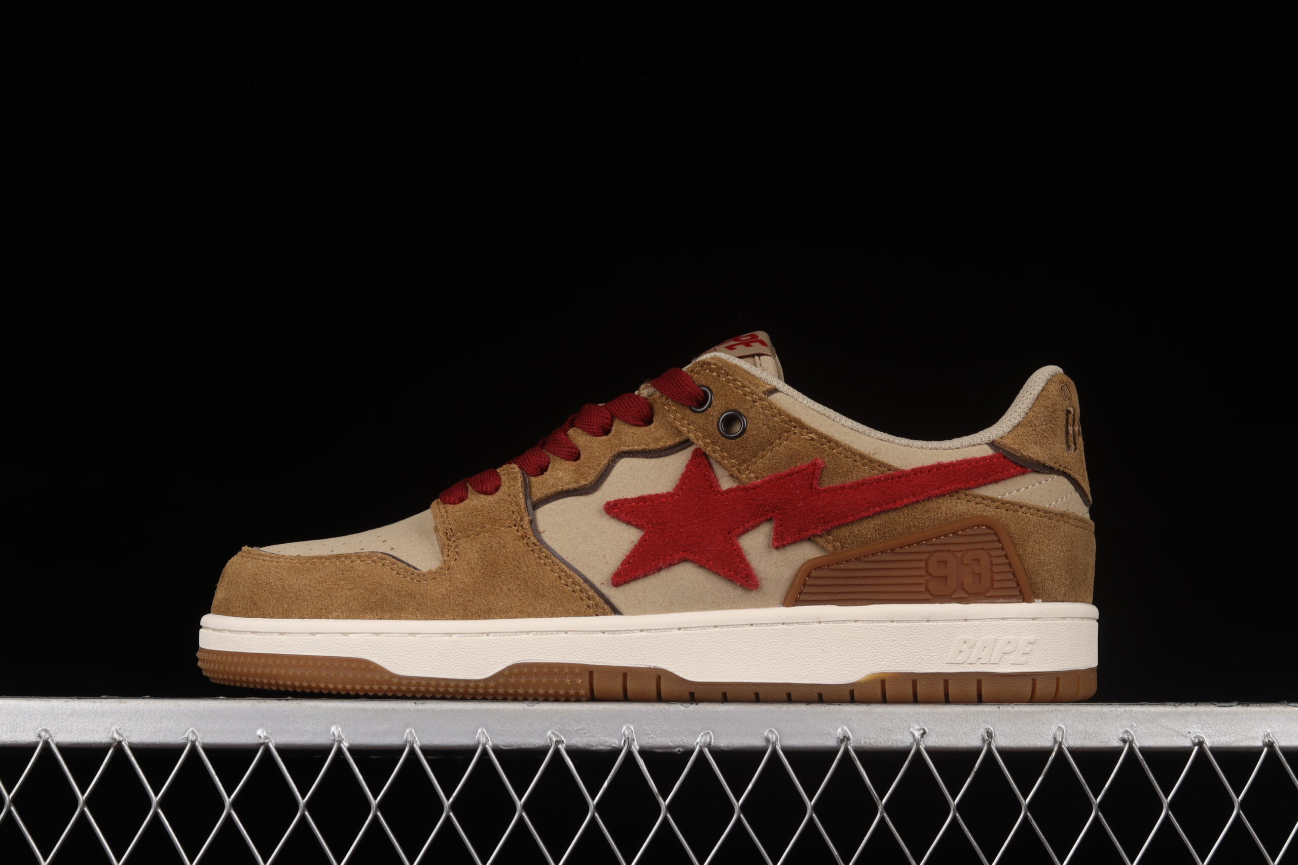 A Bathing Ape Bape Sk8 STA Low Light Brown Red