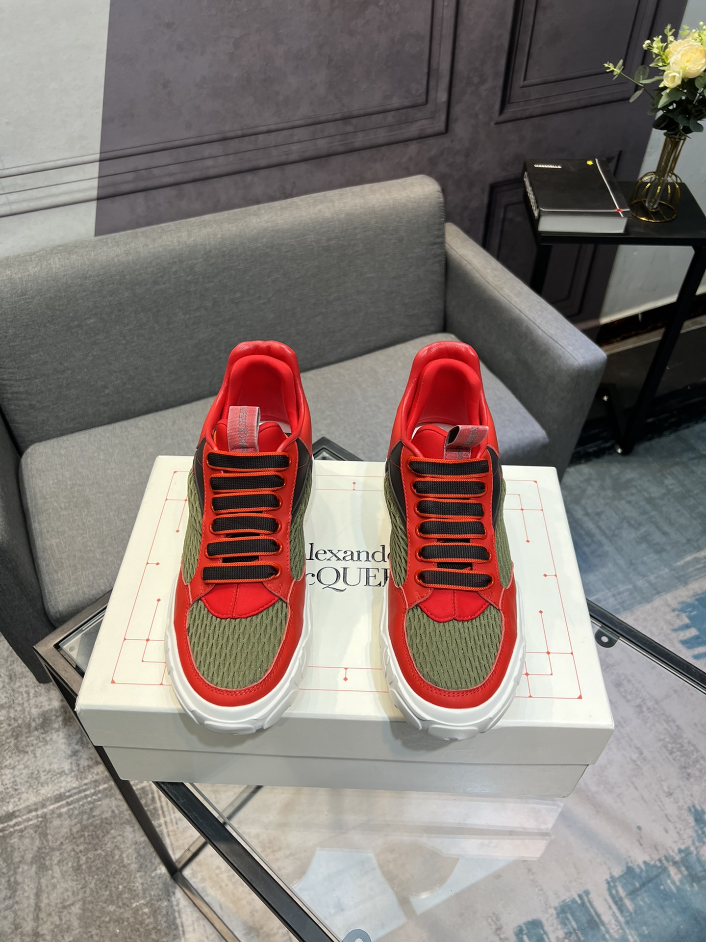 Alexander McQueen's latest wide-type sneakers