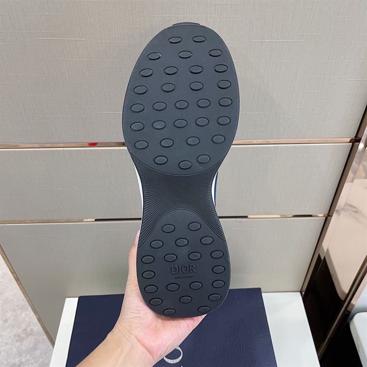 DIOR B25 RUNNER NAVY OBLIQUE SUEDE SNEAKER – DO063