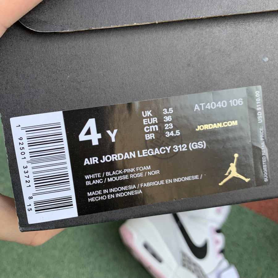 Air Jordan Legacy 312 White Black Pink Foam