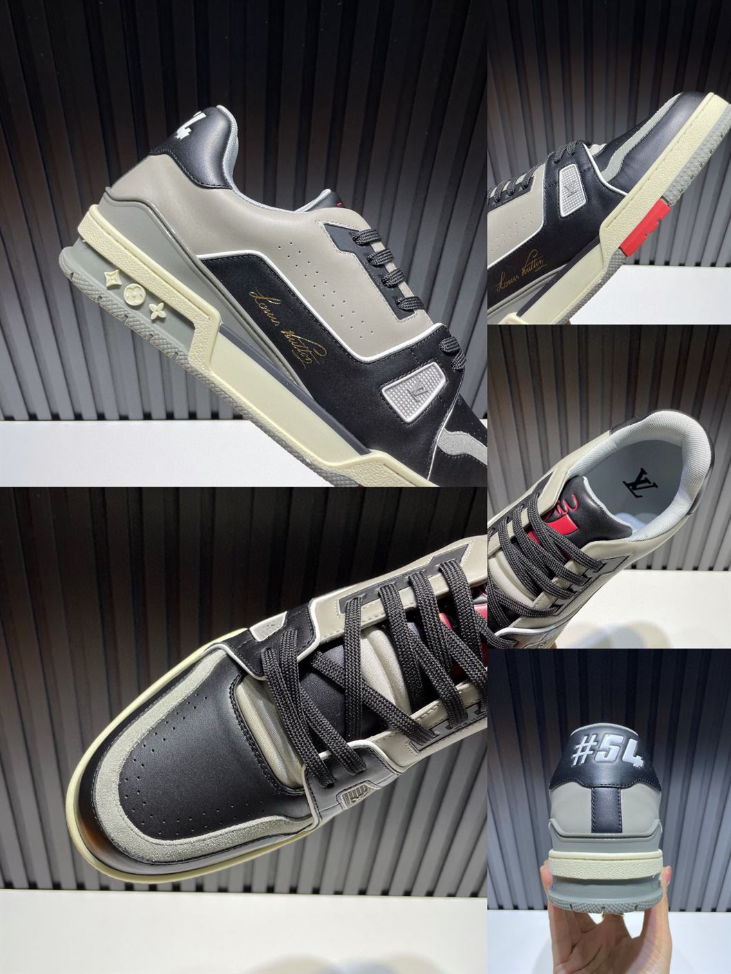 LOUIS VUITTON TRAINER BLACK GREY- LVS029