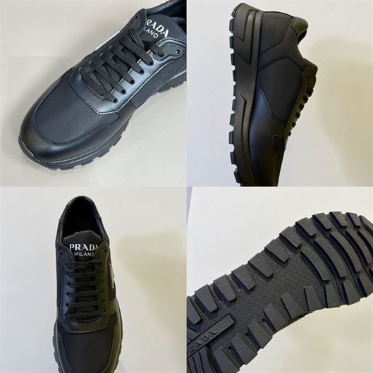 PRADA PRAX 01 RE-NYLON AND BRUSHED LEATHER SNEAKERS – PRS027