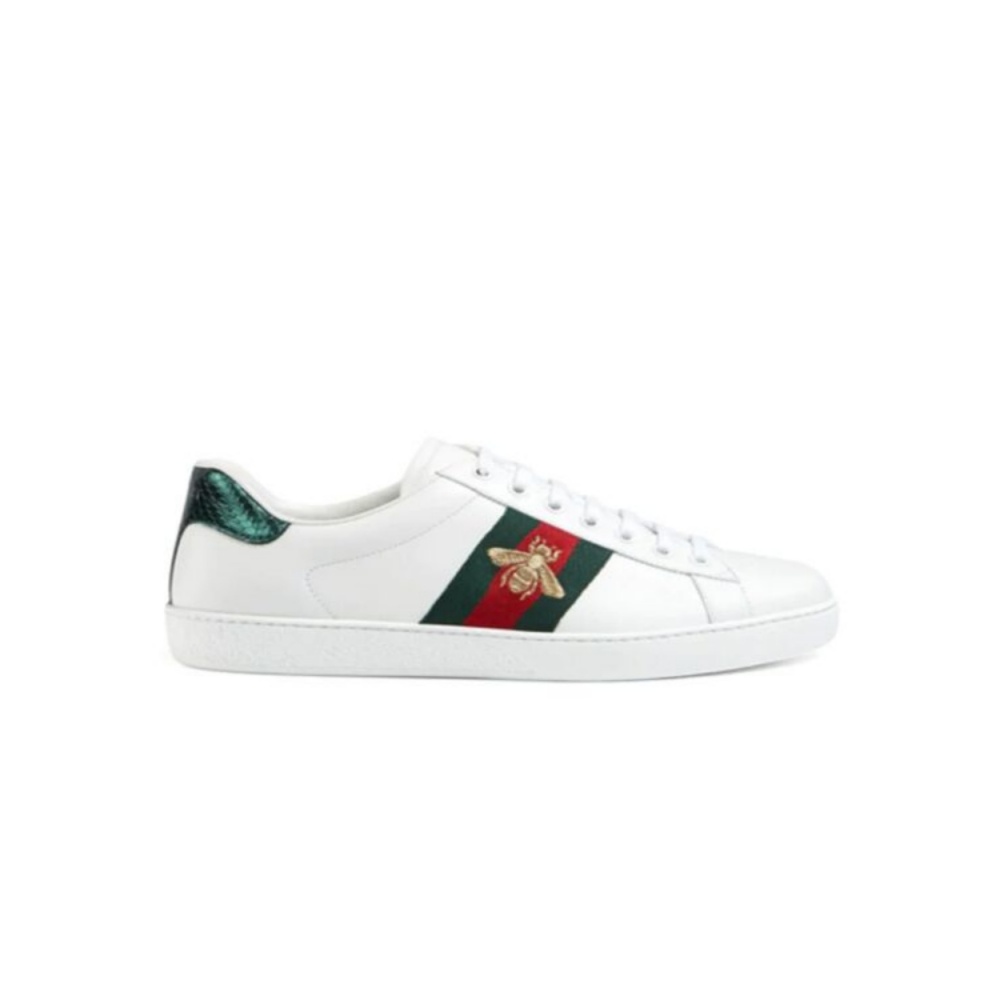 GUCCI ACE SNEAKER WHITE LEATHER WITH BEE – GCC087