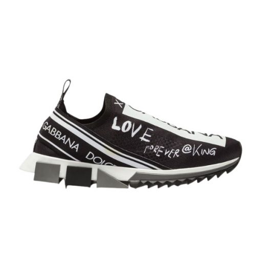 DOLCE & GABBANA SORRENTO SNEAKERS GRAFFITI IN BLACK – DG027