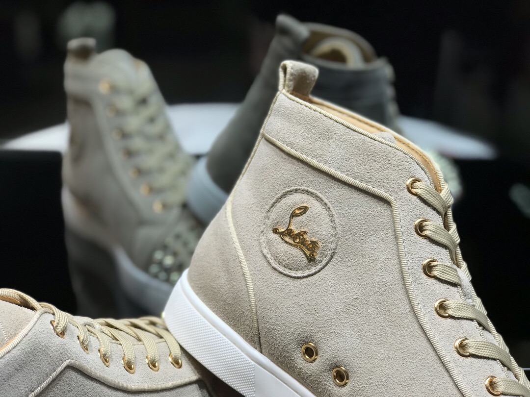 Christian Louboutin Lou Spikes Leather High Top