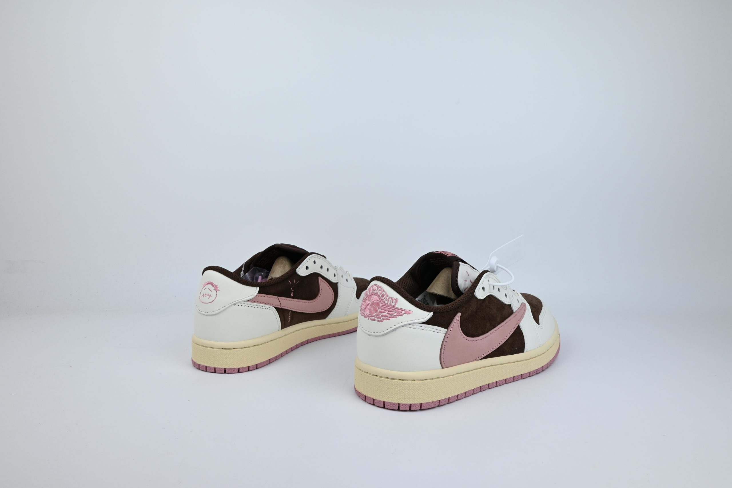 Travis Scott x Air Jordan 1 Low Pink & Brown Custom