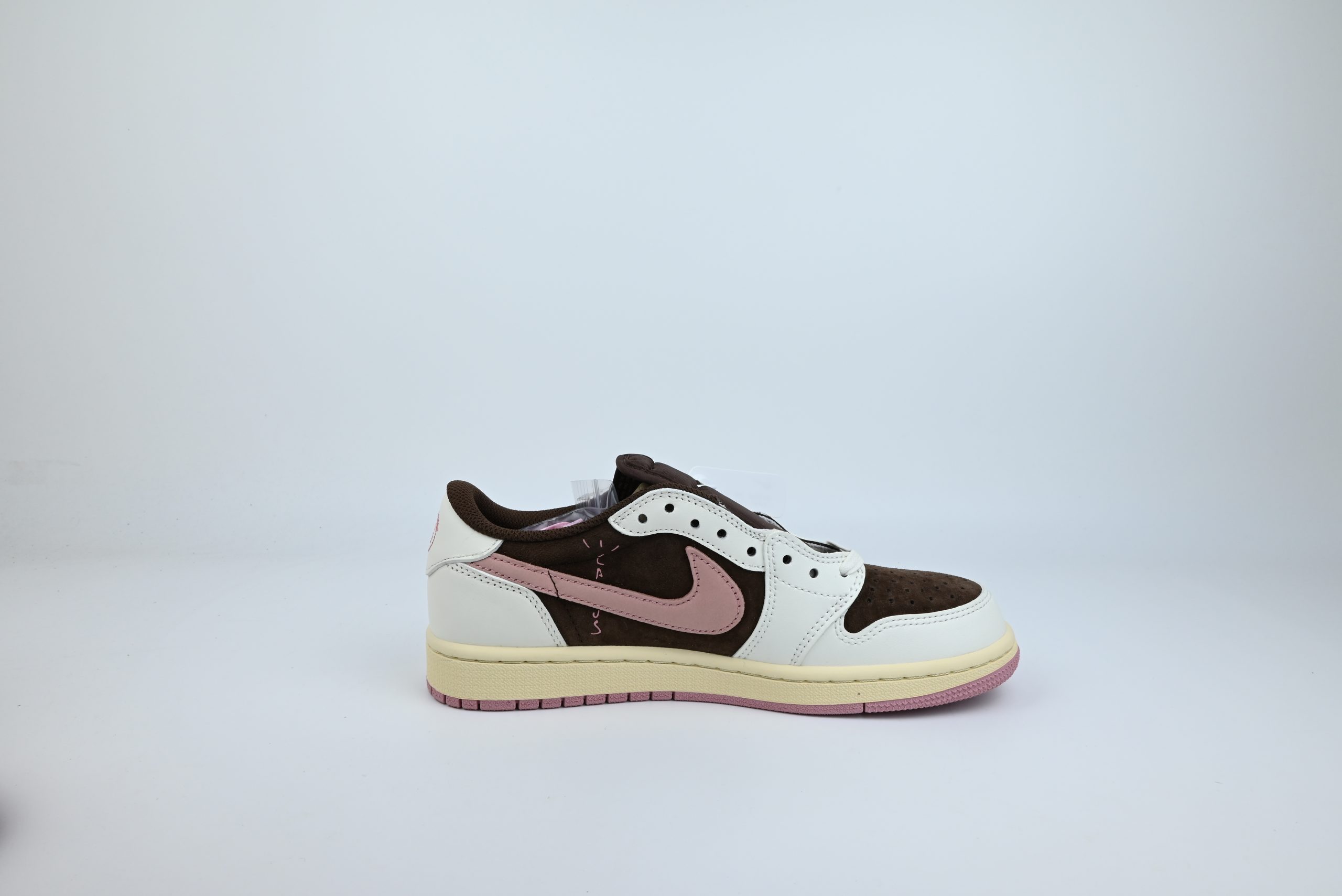 Travis Scott x Air Jordan 1 Low Pink & Brown Custom