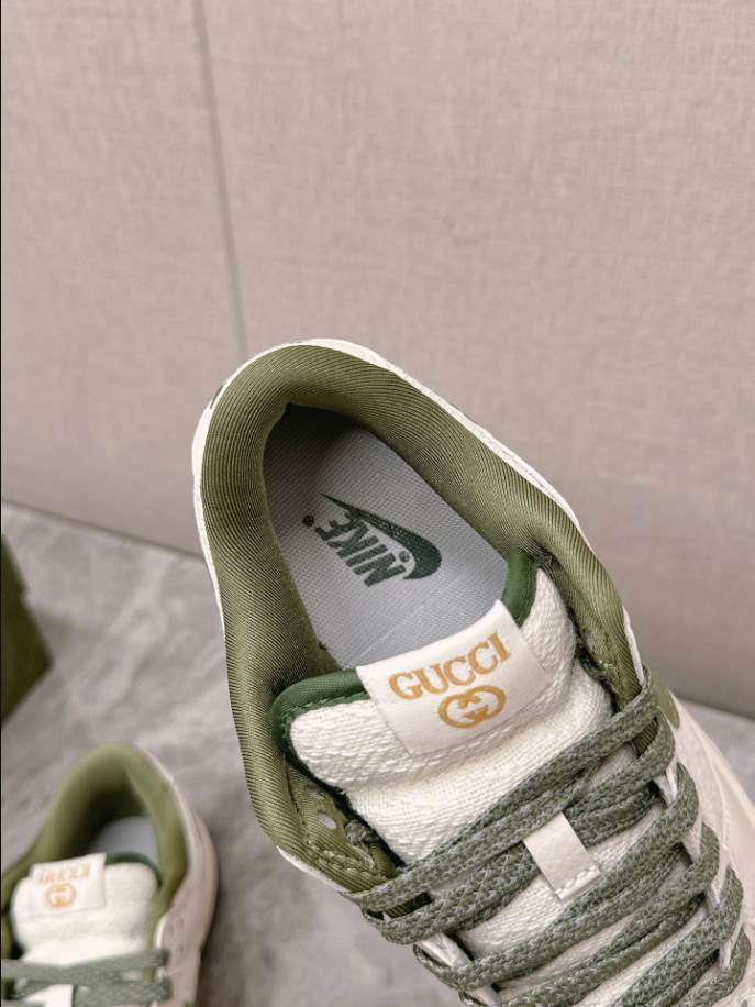 Gucci Nike Dunk Low Green White Sneakers – GCC202
