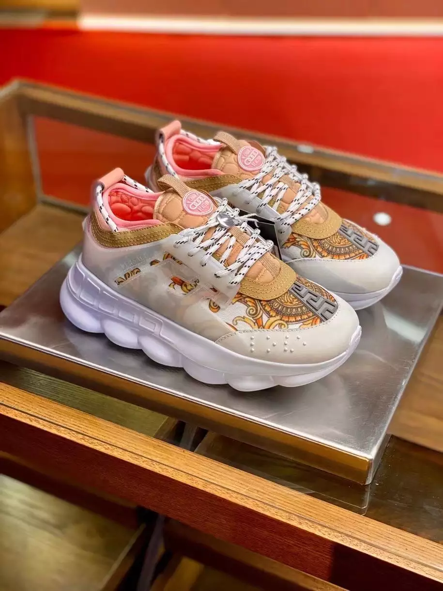 VERSACE WOMEN’S MULTICOLOUR CHAIN REACTION SNEAKERS WITH BAROQUE PRINT – VSS024