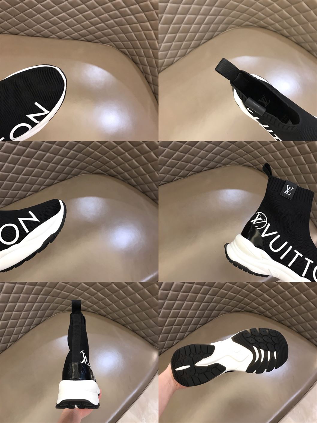 LOUIS VUITTON RUN 55 SNEAKER BOOT IN BLACK – LVS086