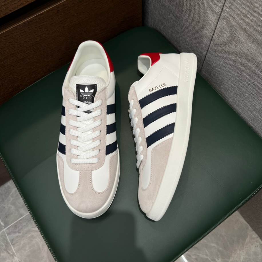 Gucci x Adidas Gazelle White Sneakers – GCC207