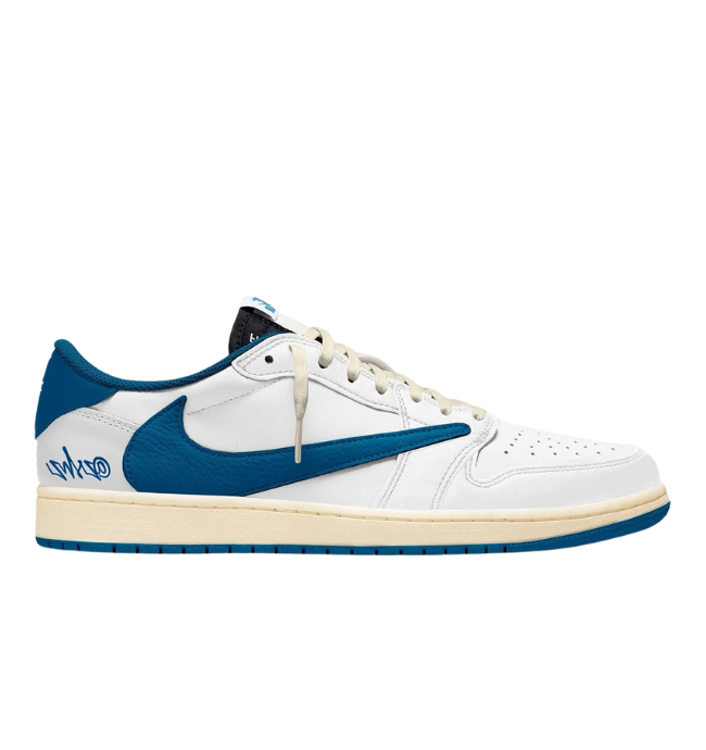 Travis Scott x Air Jordan 1 White Blue Fragment (2025)