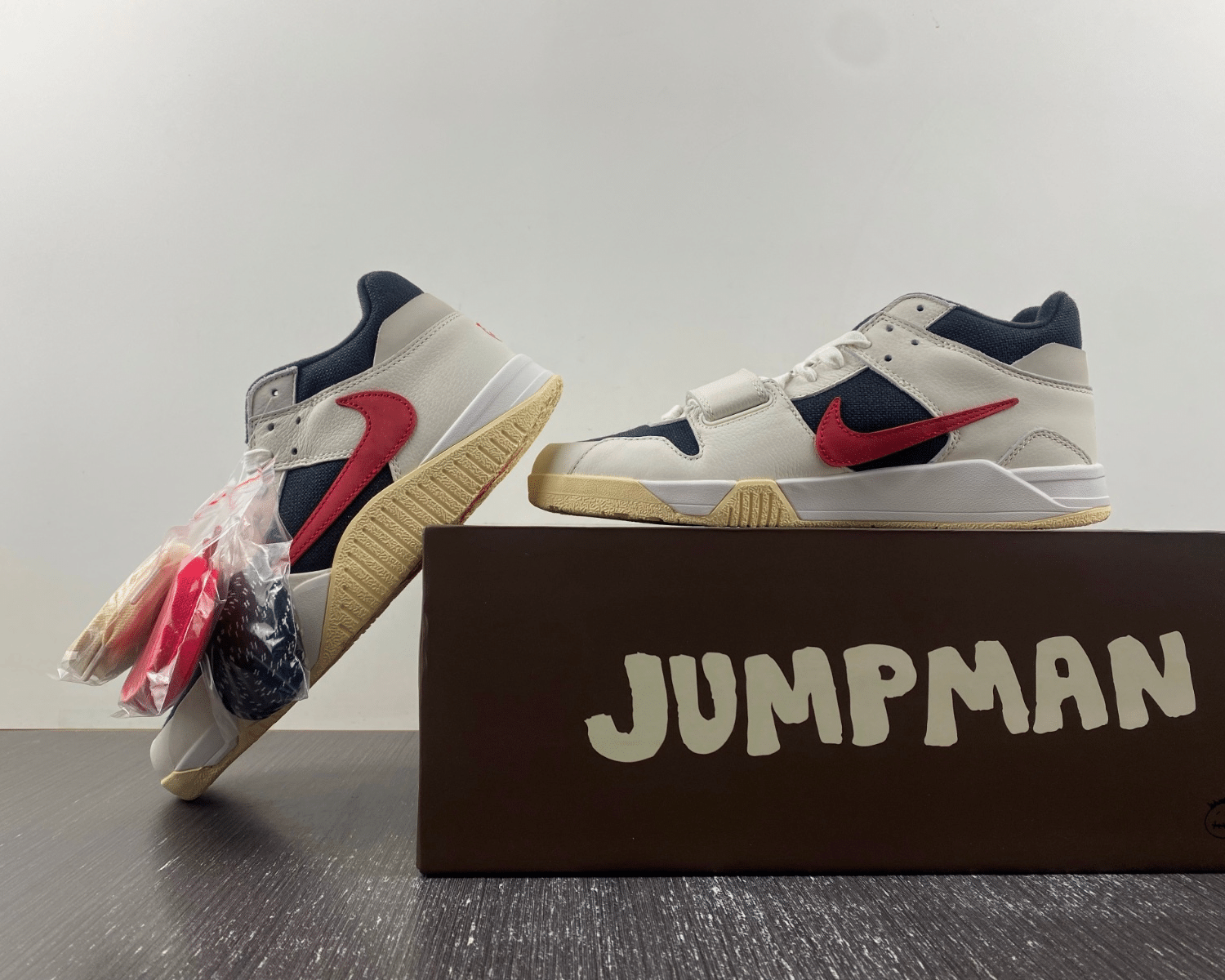 Air Jordan Jumpman Jack TR Travis Scott Sail Red Swoosh