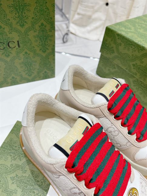 GUCCI SCREENER SNEAKERS IN GG LUREX AND NABUK – GCC123