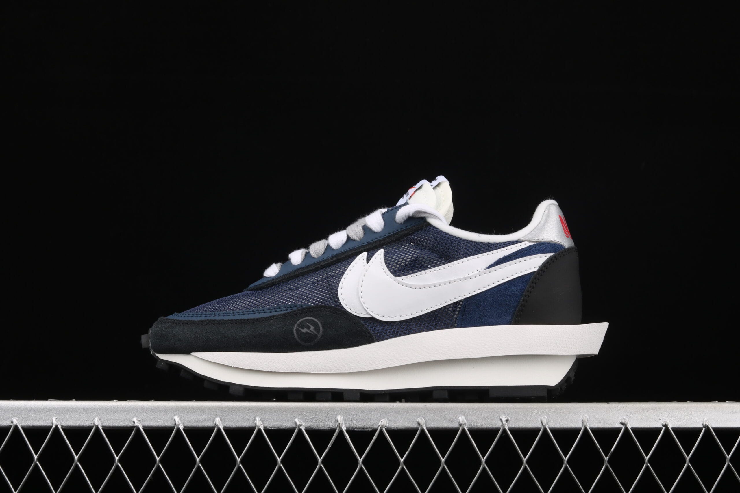 Sacai x Fragment Design x Nike Lvd Waffle Daybreak Grid Navy Blue Black