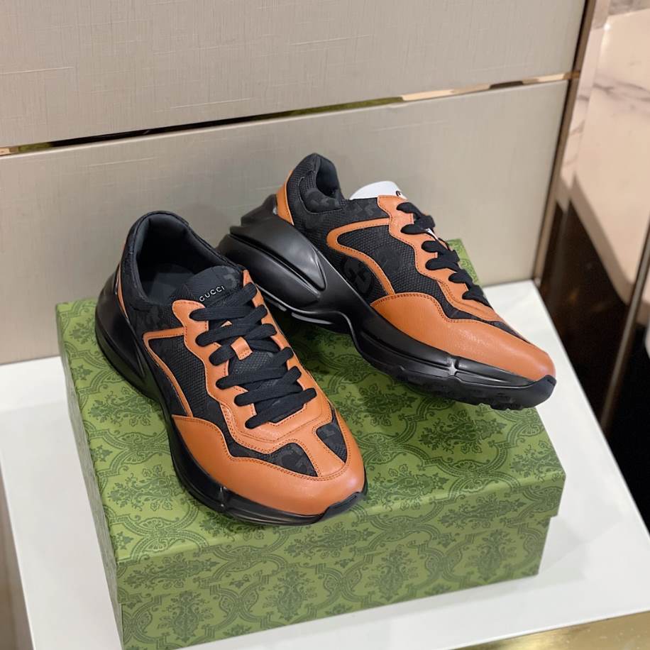 Gucci Rhyton Black Brown Sneakers – GCC193