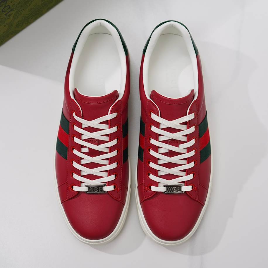 Gucci Ace Rosso Ancora Red Nylon Sneakers – GCC215