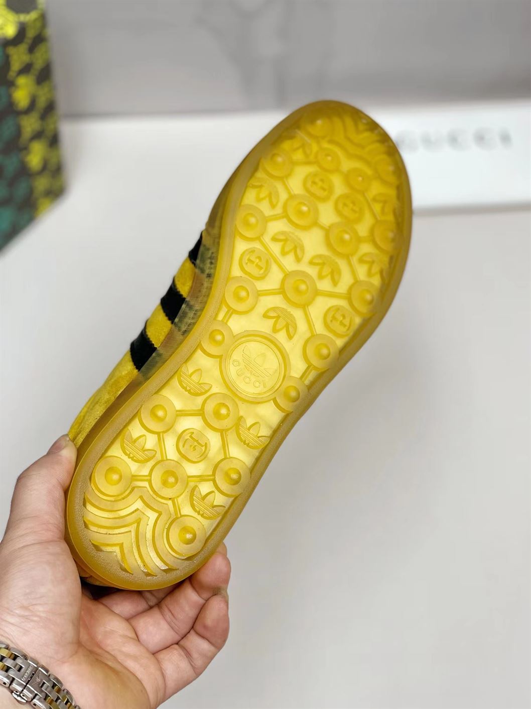 GUCCI ADIDAS GAZELLE ‘YELLOW VELVET GREEN’ – GCC121
