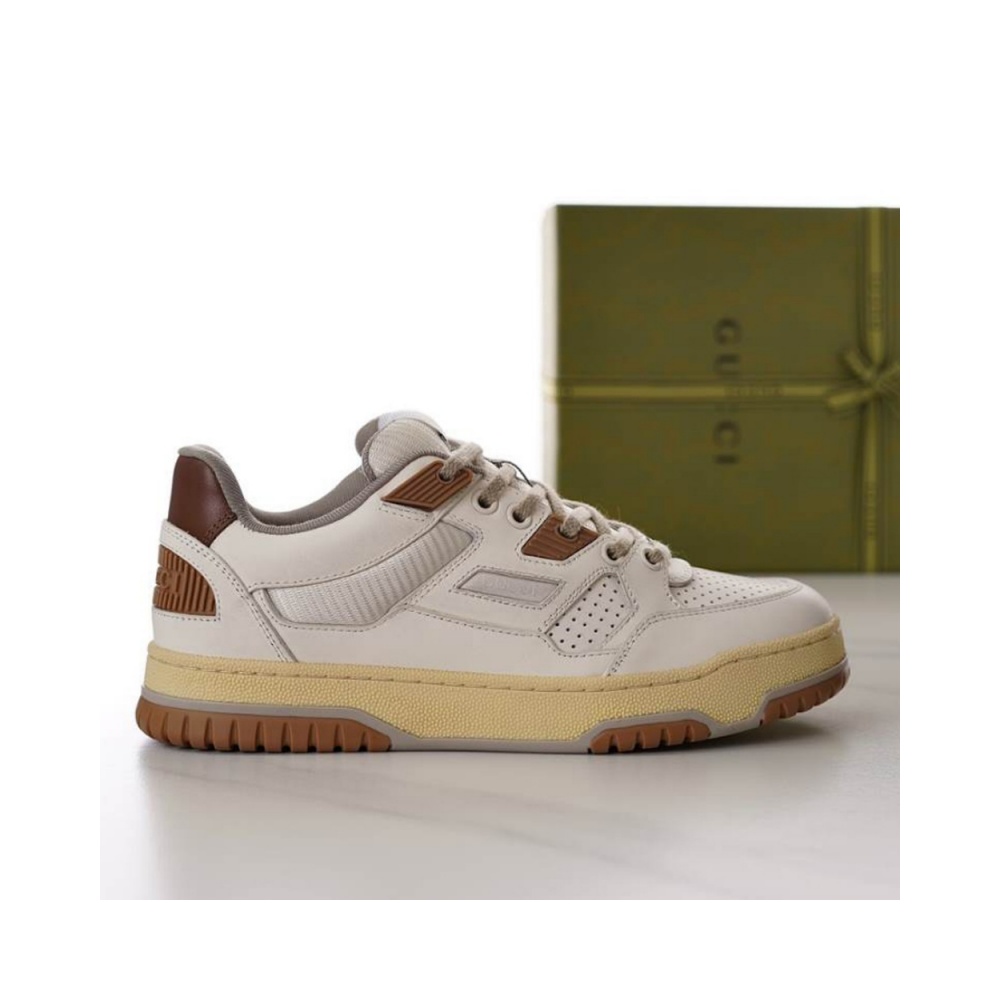 Gucci Breathable Casual Brown White Sneakers – GCC224