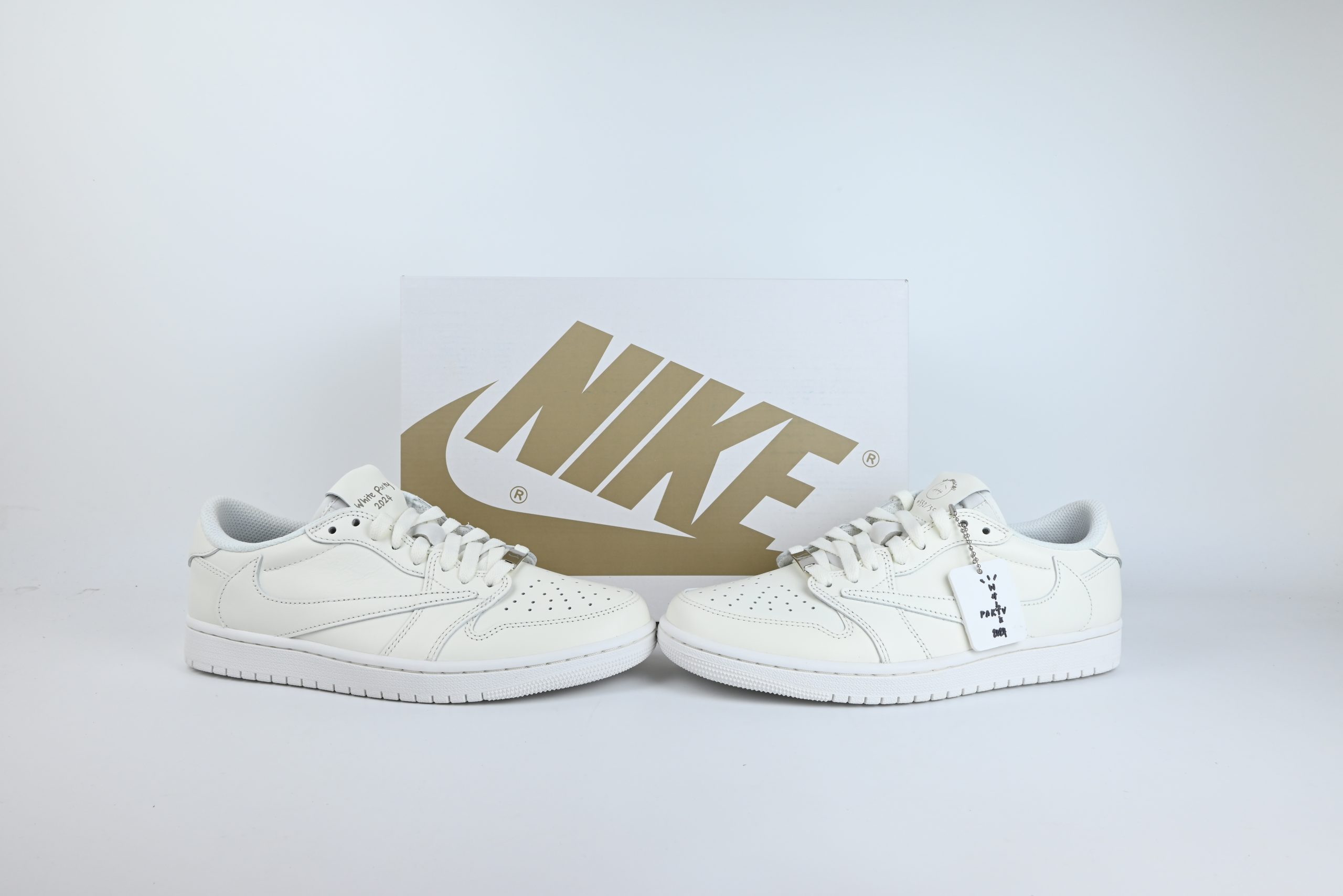 Travis Scott x Air Jordan 1 Michael Rubin White Party Customs