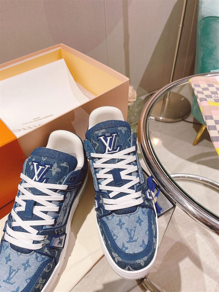 LOUIS VUITTON TRAINER SNEAKER DENIM MONOGRAM – LVS129