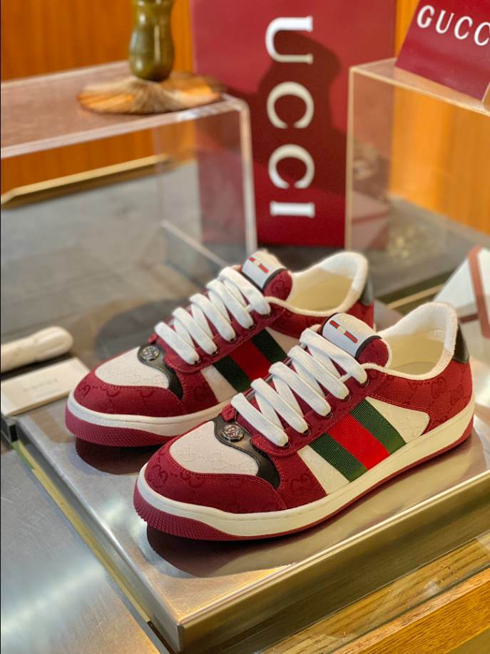Gucci Rosso Ancora Red and White Sneakers – GCC181