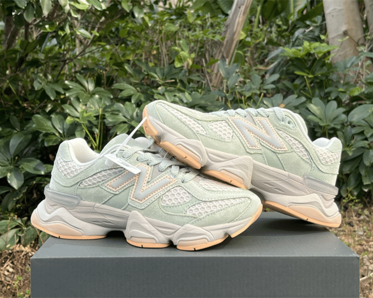 New Balance 9060 The Whitaker Group Missing Pieces Silver Moss Green