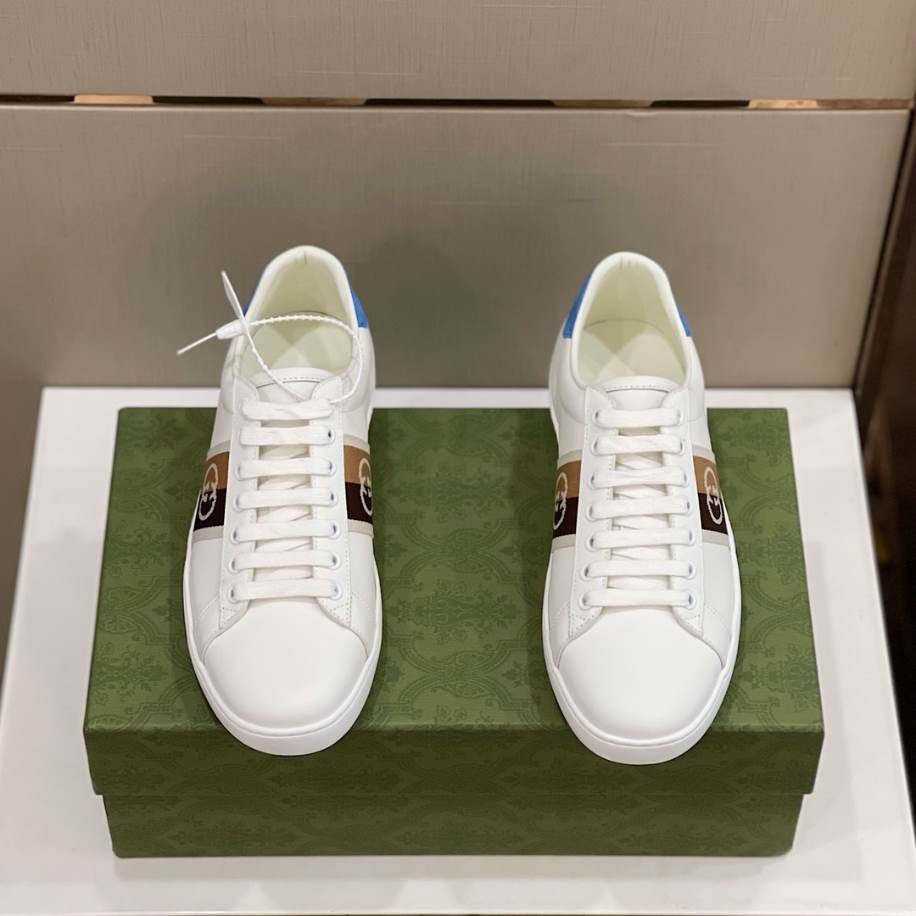 Gucci Ace Blue Interlocking Sneakers – GCC228