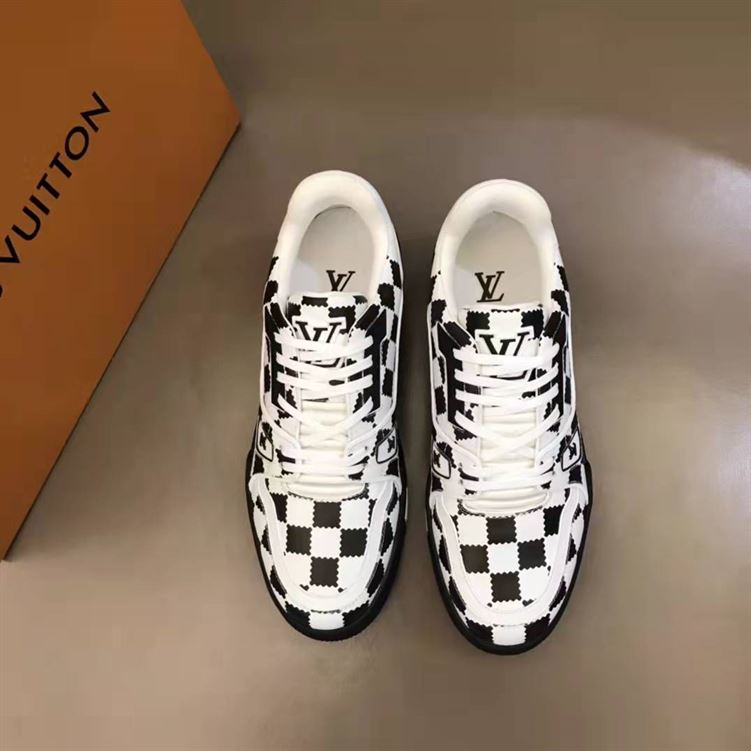 LOUIS VUITTON TRAINER SNEAKER BLACK WHITE DAMIER – LVS046