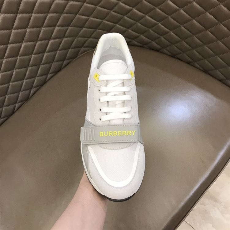BURBERRY VINTAGE CHECK VELCRO STRAP SNEAKERS IN WHITE – BBR003