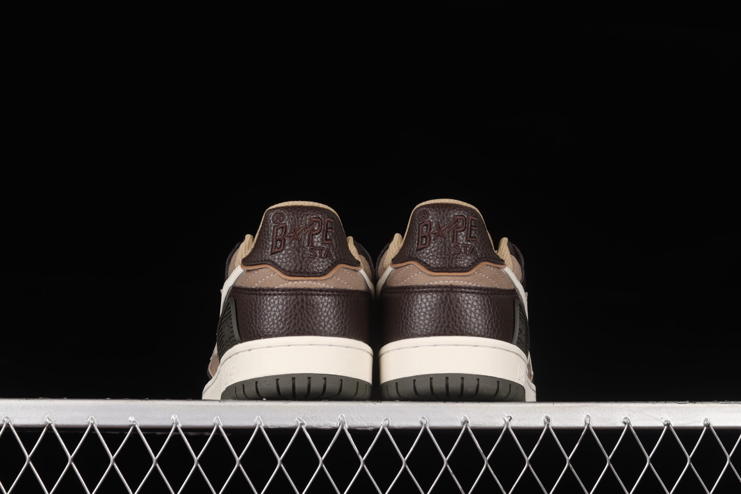 A Bathing Ape Bape SK8 STA Brown Ivory