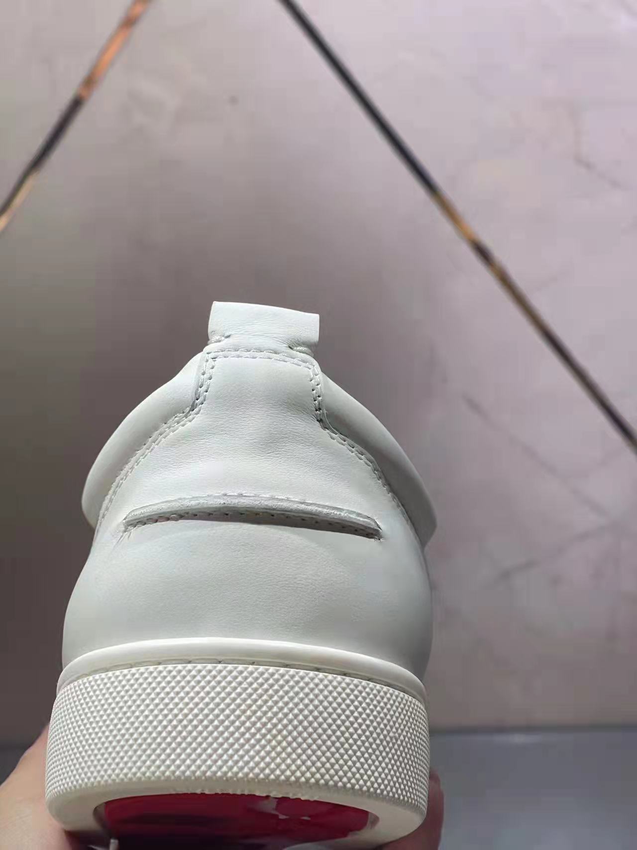 Christian Louboutin Louis Junior Spikes White