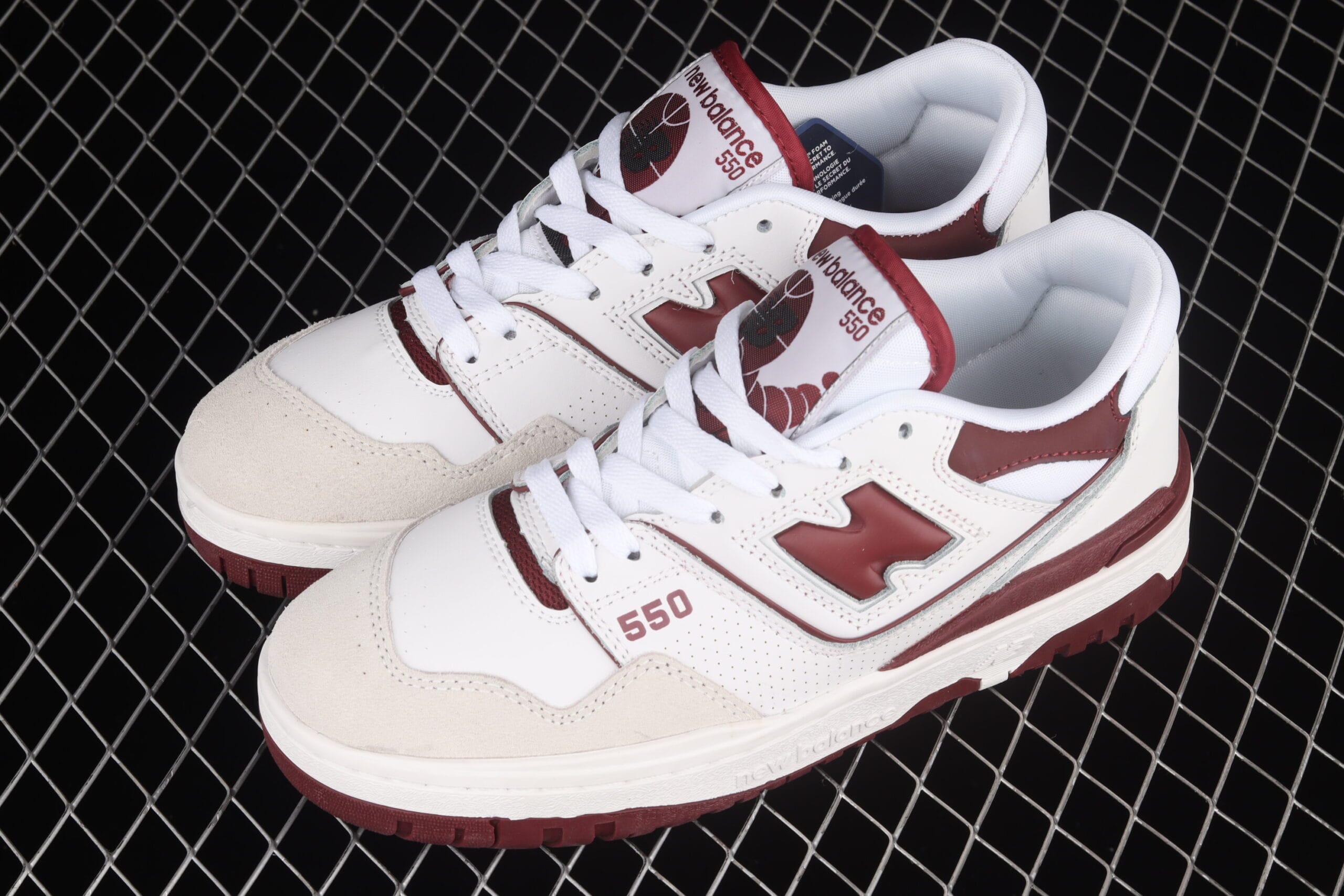 New Balance 550, Sea Salt Burgundy