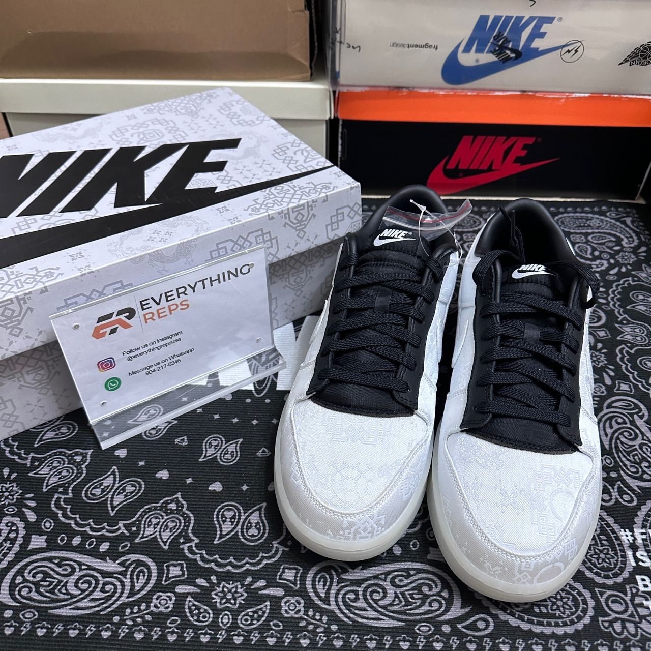 Nike Dunk Low CLOT Fragment White