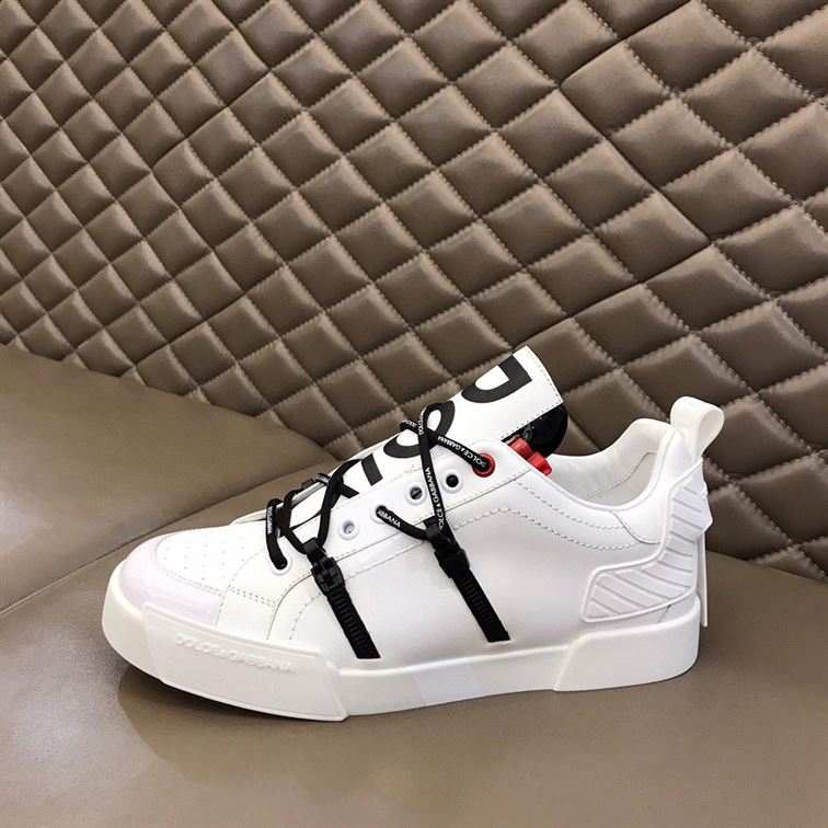 DOLCE & GABBANA PORTOFINO SNEAKER IN CALFSKIN AND PATENT LEATHER – DG031