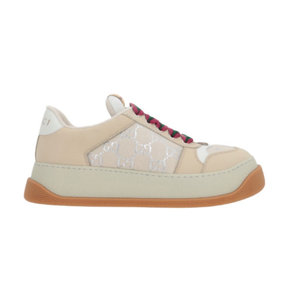 GUCCI SCREENER SNEAKERS IN GG LUREX AND NABUK – GCC123