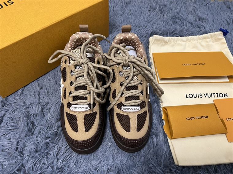 LOUIS VUITTON LV SKATE SNEAKER IN BROWN SNAKESKIN – LVS148