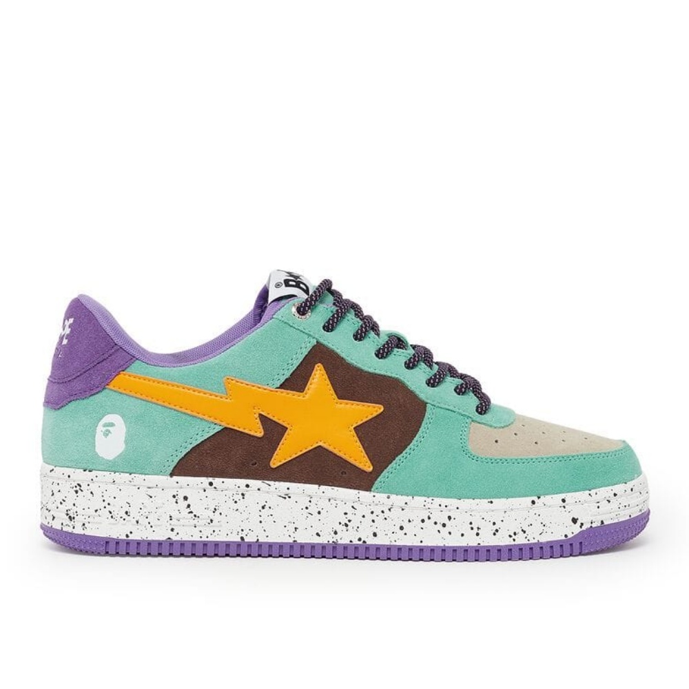 A Bathing Ape Bape Sta Low Purple Yellow