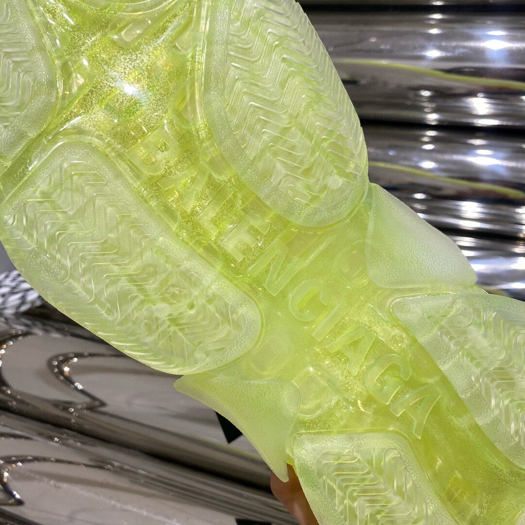 BALENCIAGA TRIPLE S WHITE GREEN CLEAR SOLE – BLA013