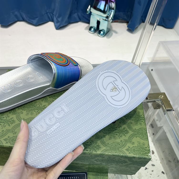 GUCCI SLIDE INTERLOCKING G LEATHER BLACK FOR MEN – GSL004