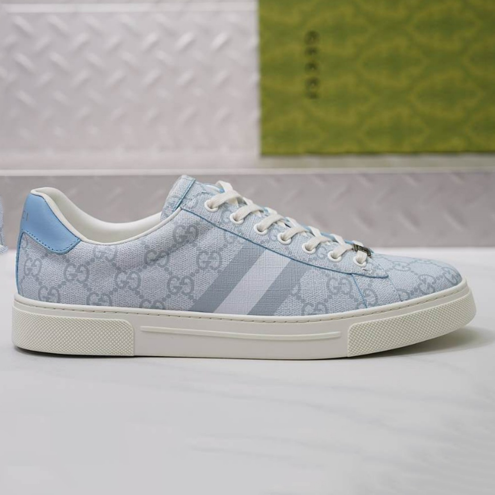 Gucci Ace Light Blue White Sneakers – GCC216