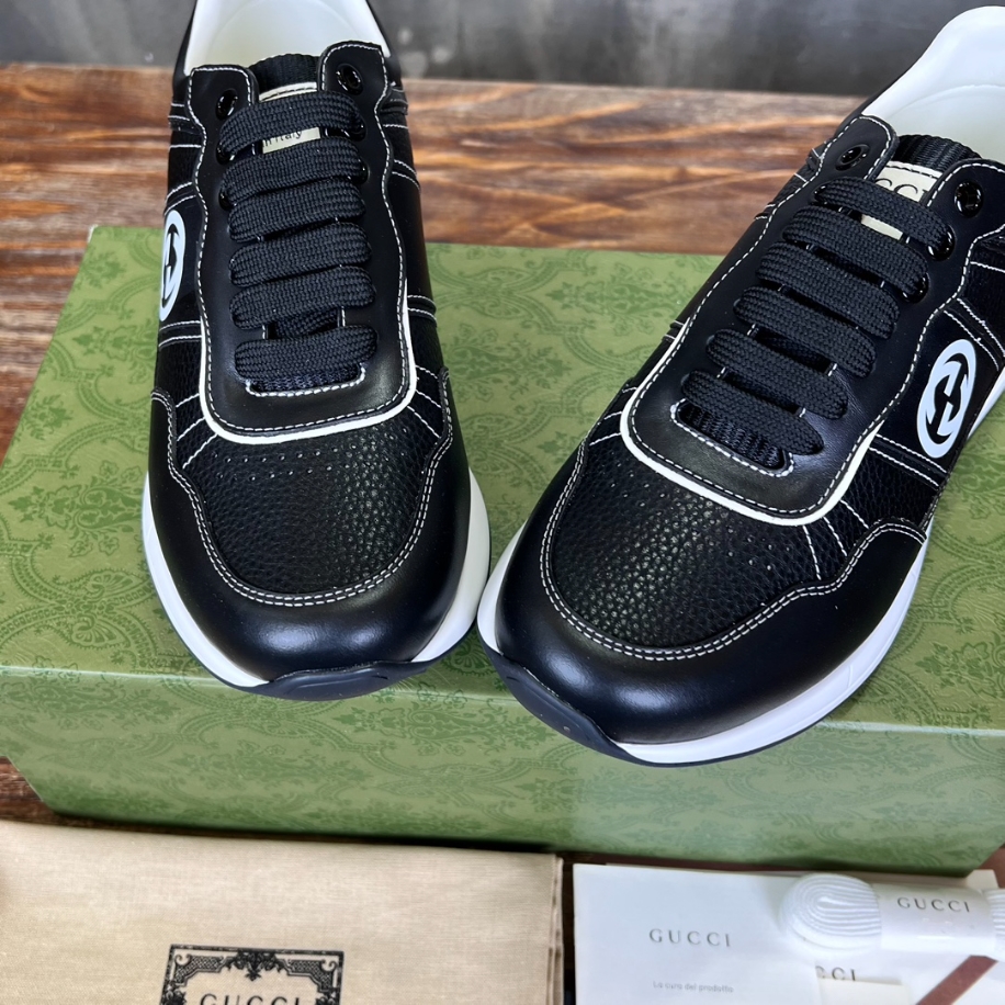 Gucci Casual Negro Suela Blanco Logo Sneaker – GCC166