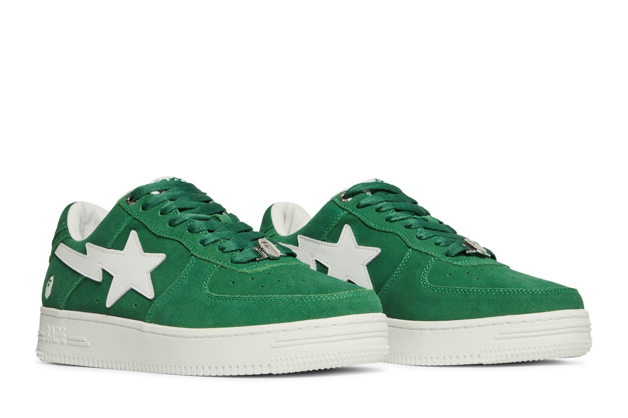 A Bathing Ape Bape Sta Low Green Suede