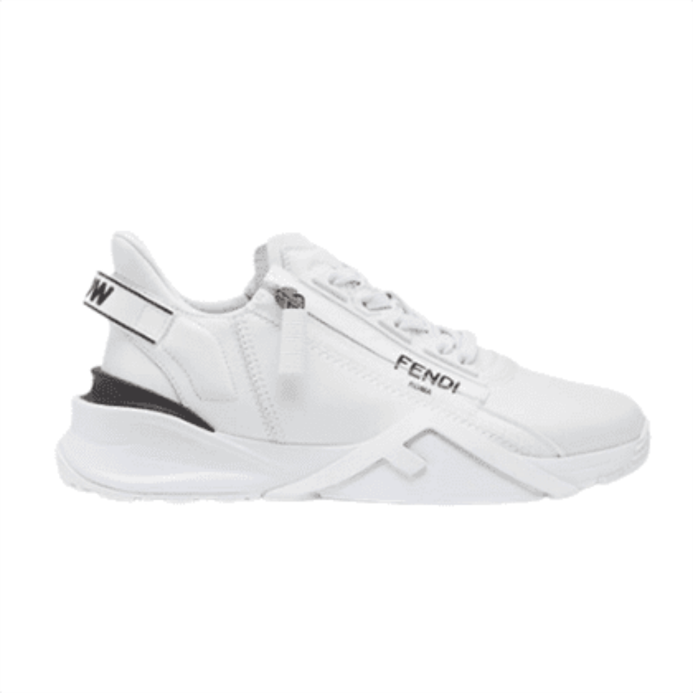 FENDI FLOW WHITE LEATHER LOW TOPS – FDS015