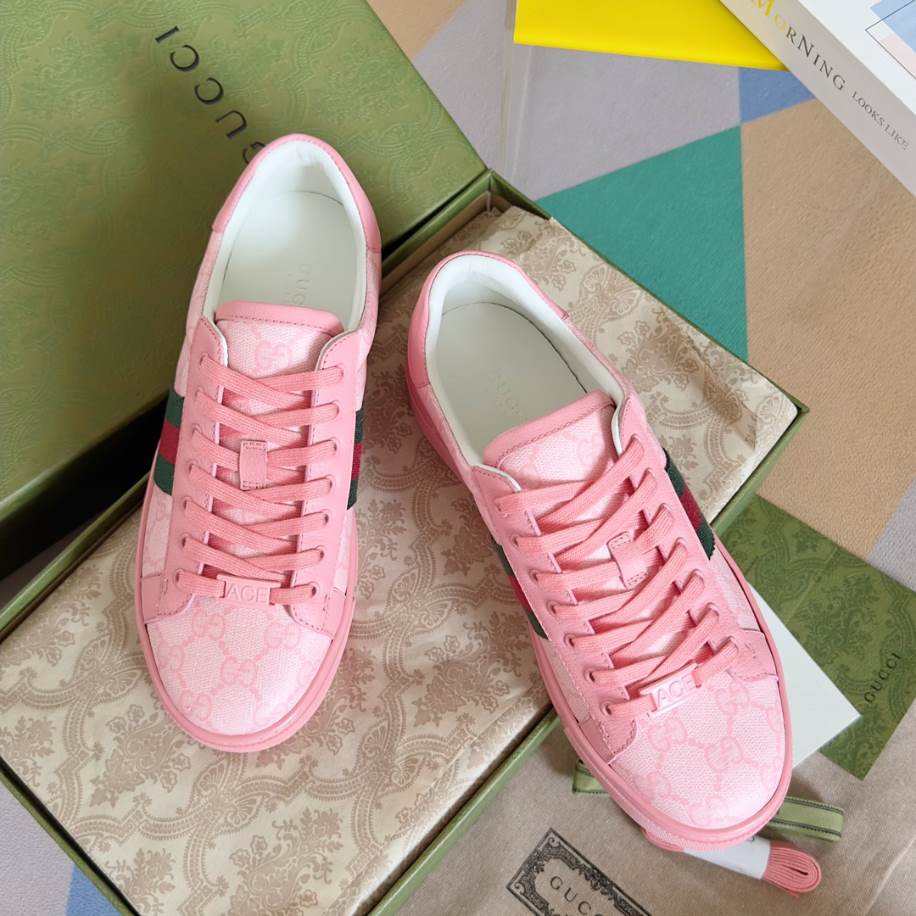Gucci Ace Crystal Pink Sneakers – GCC187